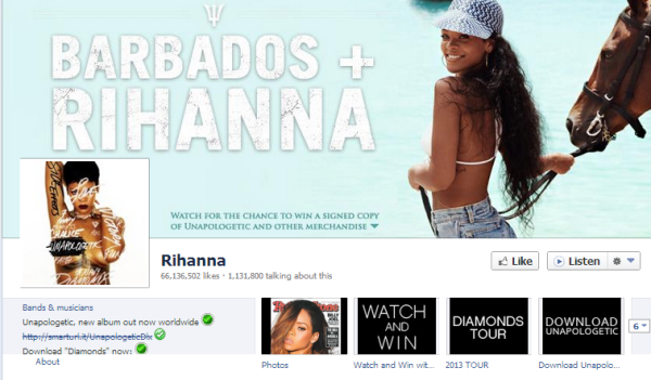 Rihanna Facebook Profile resized 600